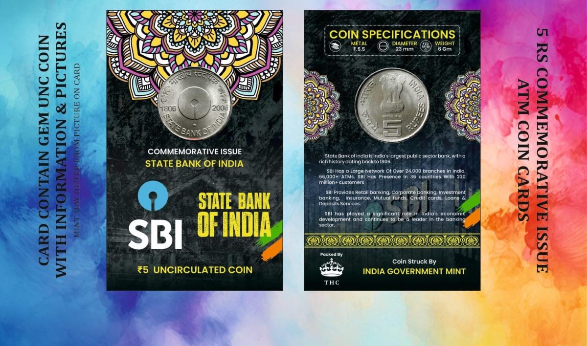 WhatsApp-Image-2025-05-30-at-11.19.09_88164869 5 Rs. STATE BANK OF INDIA rare Commemorative Coin Card Special Edition - Image 1