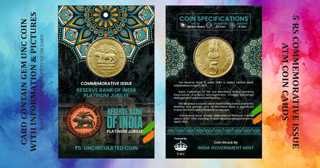 WhatsApp-Image-2025-08-06-at-15.32.42_a650eaa6 5 Rs. Reserve Bank Of India Platinum Jubilee Rare Commemorative Coin Card Special Edition - Image 1
