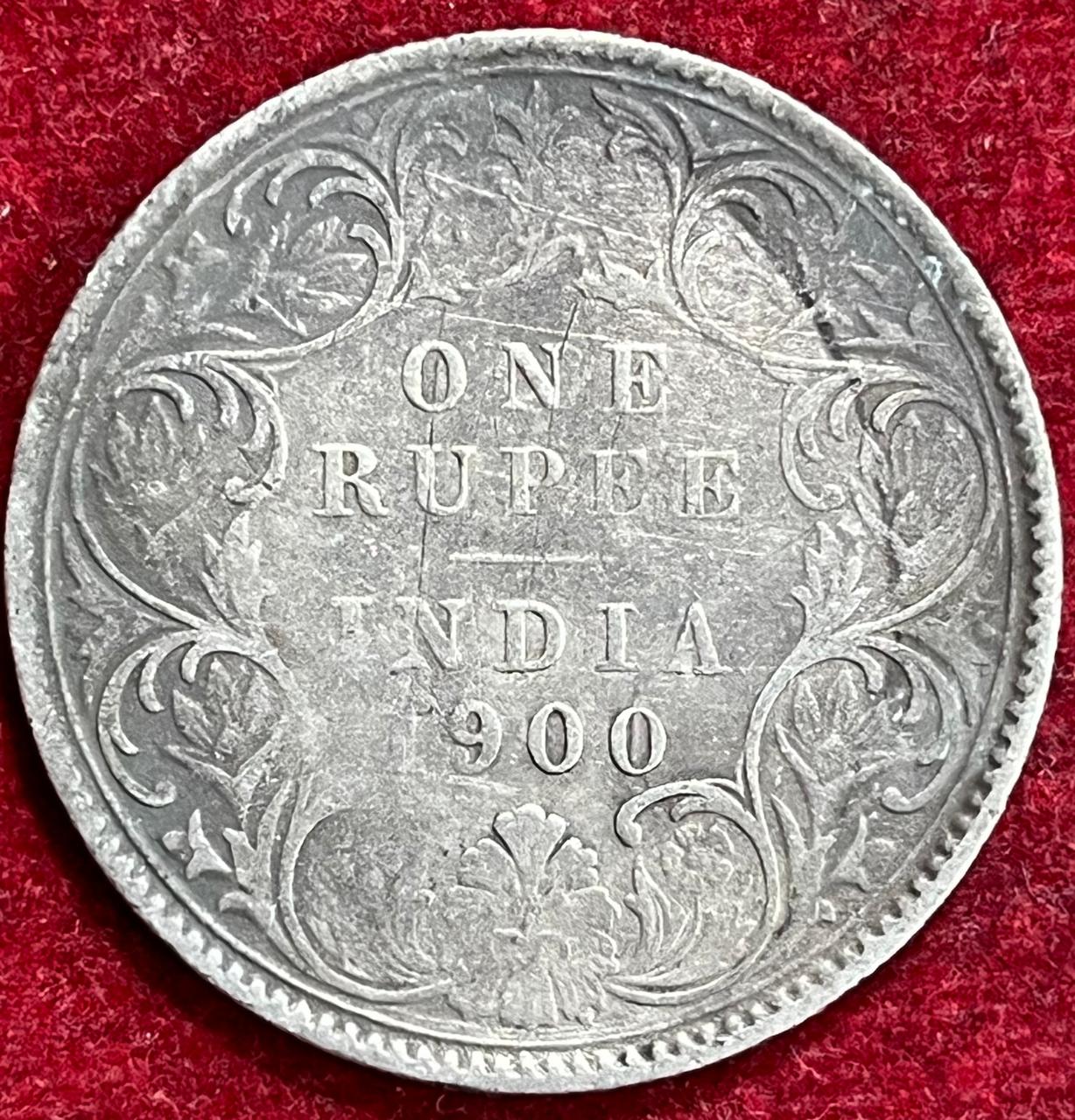 WhatsApp Image 2025-11-27 at 6.10.11 PM BRITISH INDIA VICTORIA ONE RUPEES 1900 RARE COIN #V-339 (Copy) - Image 1
