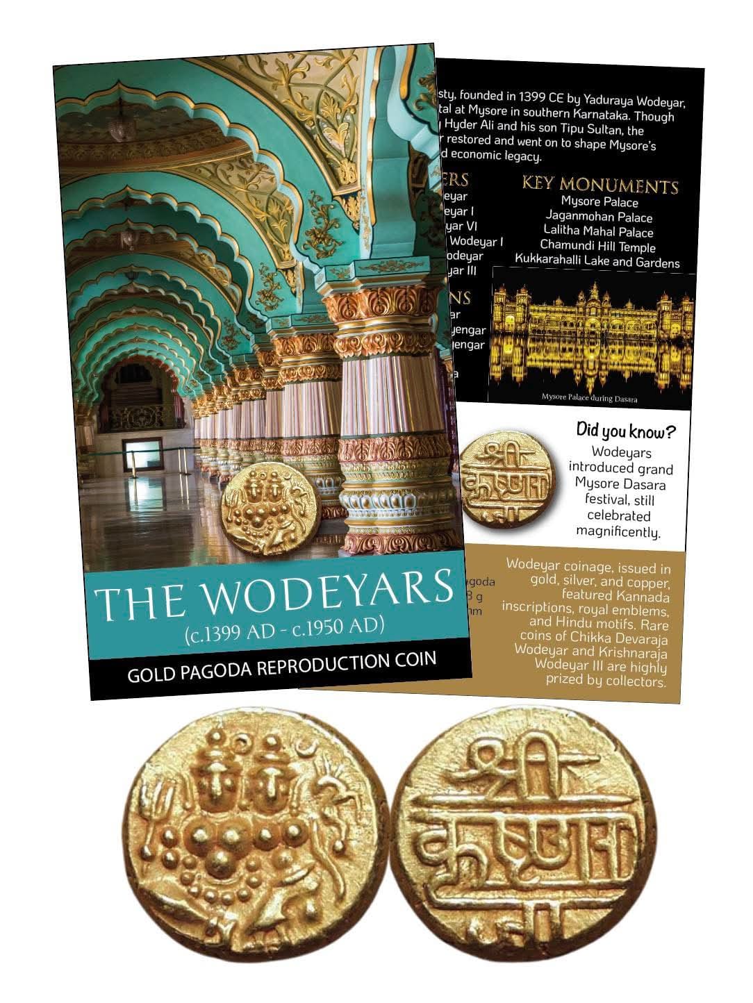 WhatsApp Image 2025-12-01 at 13.18.03_4826d409 🟡 THE WODEYARS – GOLD PAGODA REPRODUCTION COIN WITH BEAUTIFUL FOLDER PACKAGING - Image 1