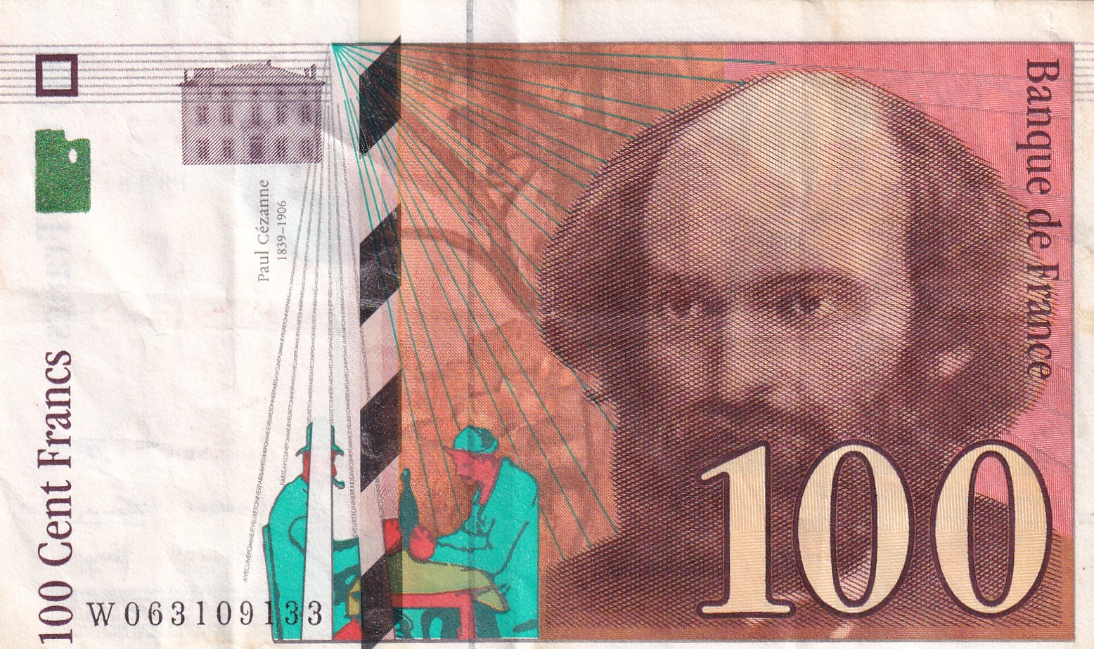 IMG_20260227_0005 France 100 Francs (Cezanne type 1997) Foreign Note - Image 1