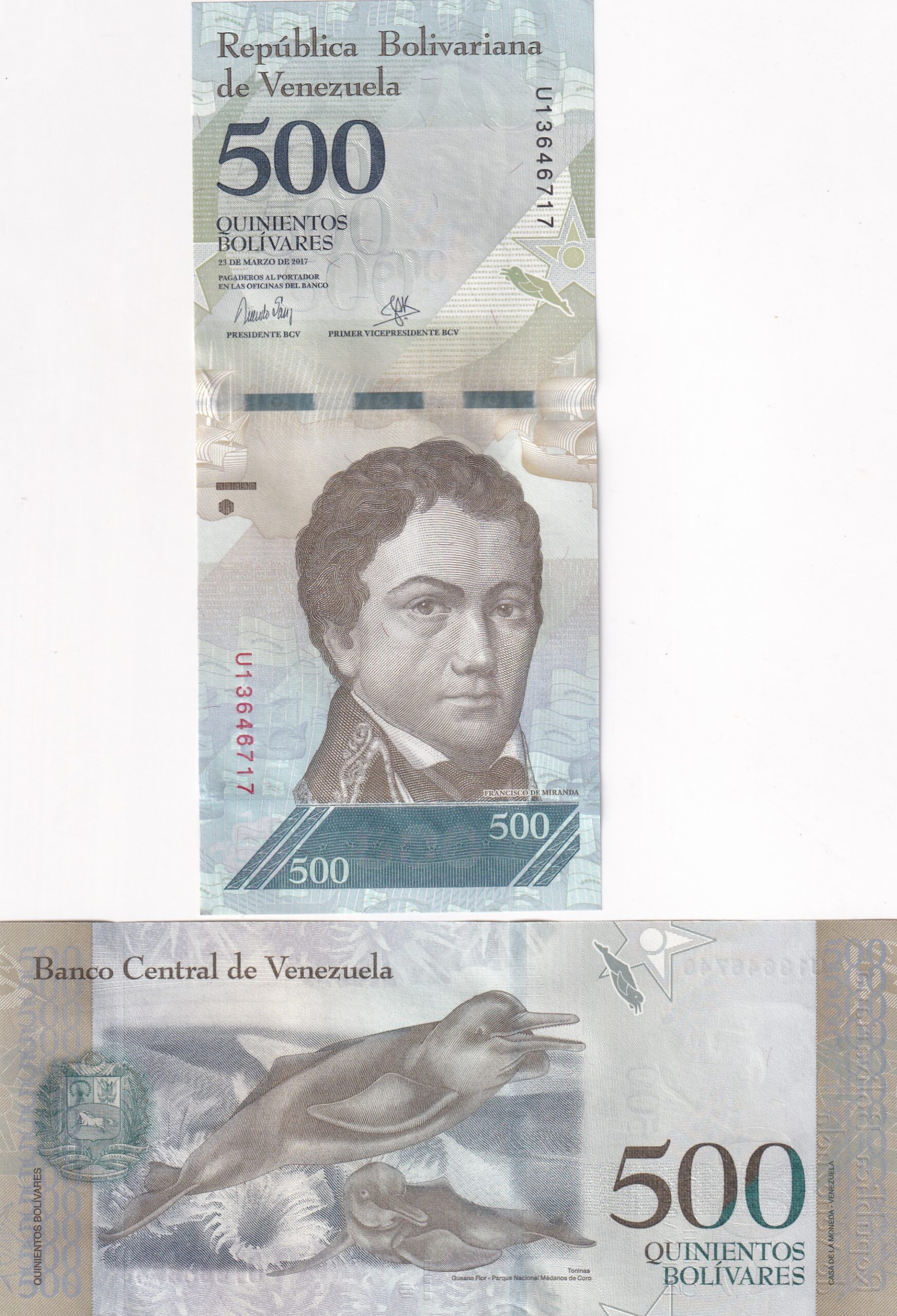 IMG_20260303_0046 Venezuela 500 Bolivares Rare GEM UNC Note#Q - Image 1