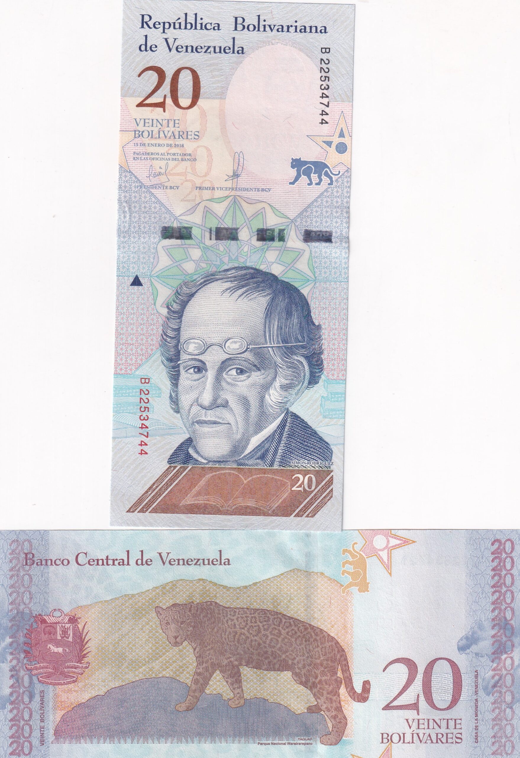 IMG_20260303_0055 Venezuela 20 Bolívares Rare GEM UNC Note #Q - Image 1