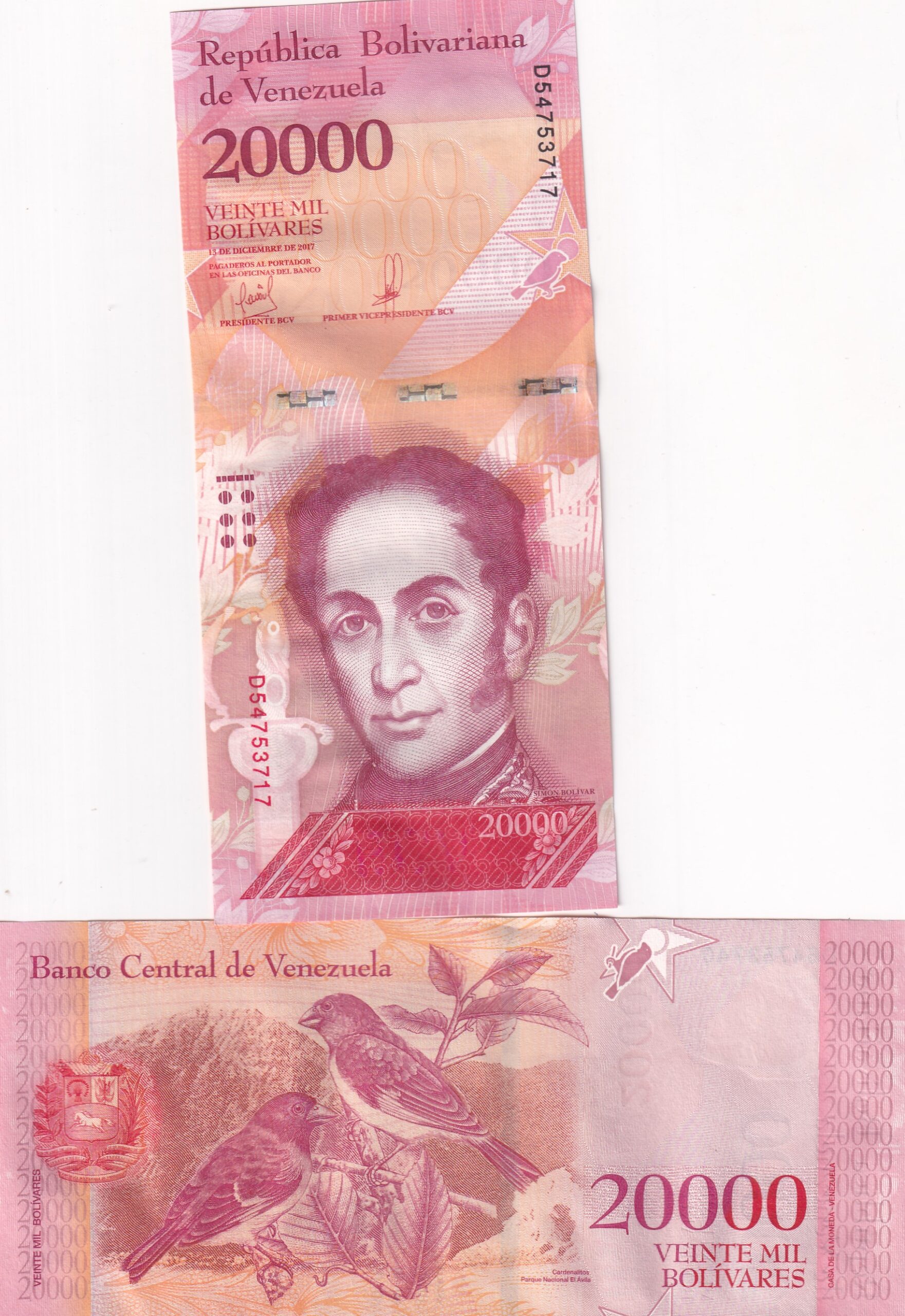 IMG_20260303_0056 Venezuela 20 000 Bolívares Rare GEM UNC Note #Q - Image 1