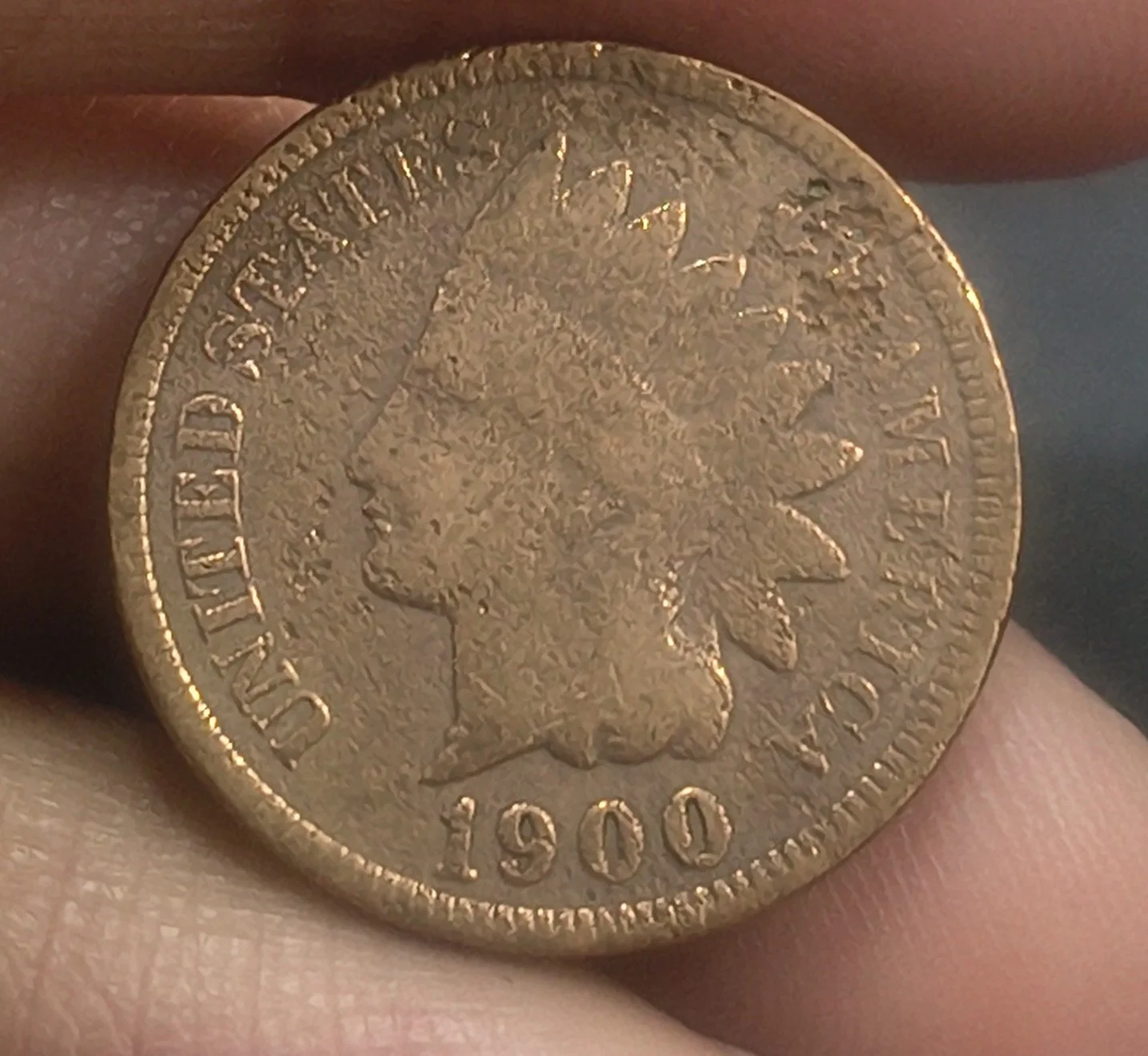 IMG_20260424_173815111.jpg United States 1 Cent 1900 "Indian Head Cent" Rare Coin - Image 1