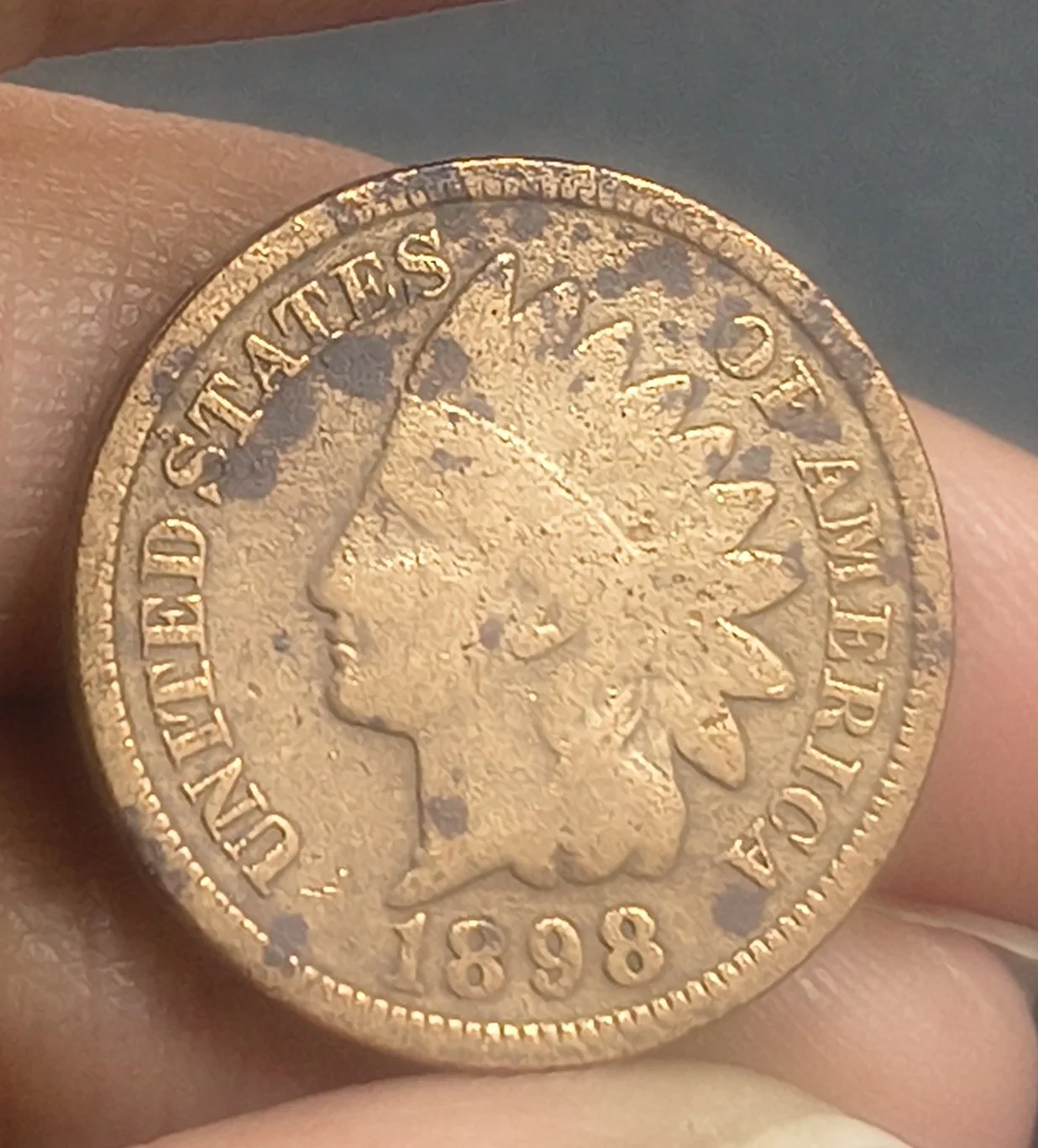 IMG_20260424_175030070.jpg United States 1 Cent 1898 "Indian Head Cent" Rare Coin - Image 1