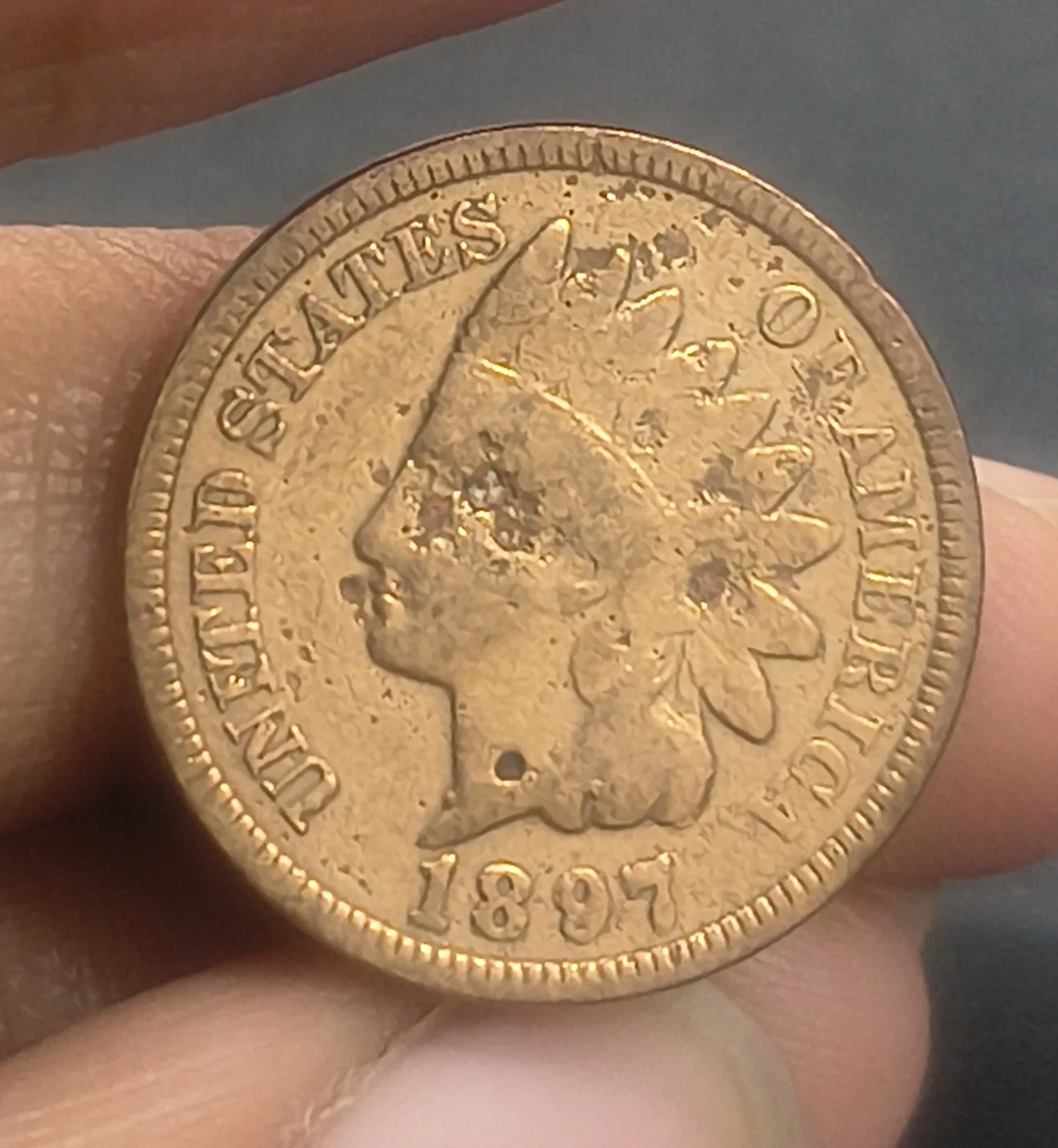 IMG_20260424_175234344.jpg United States 1 Cent 1897 "Indian Head Cent" Rare Coin - Image 1